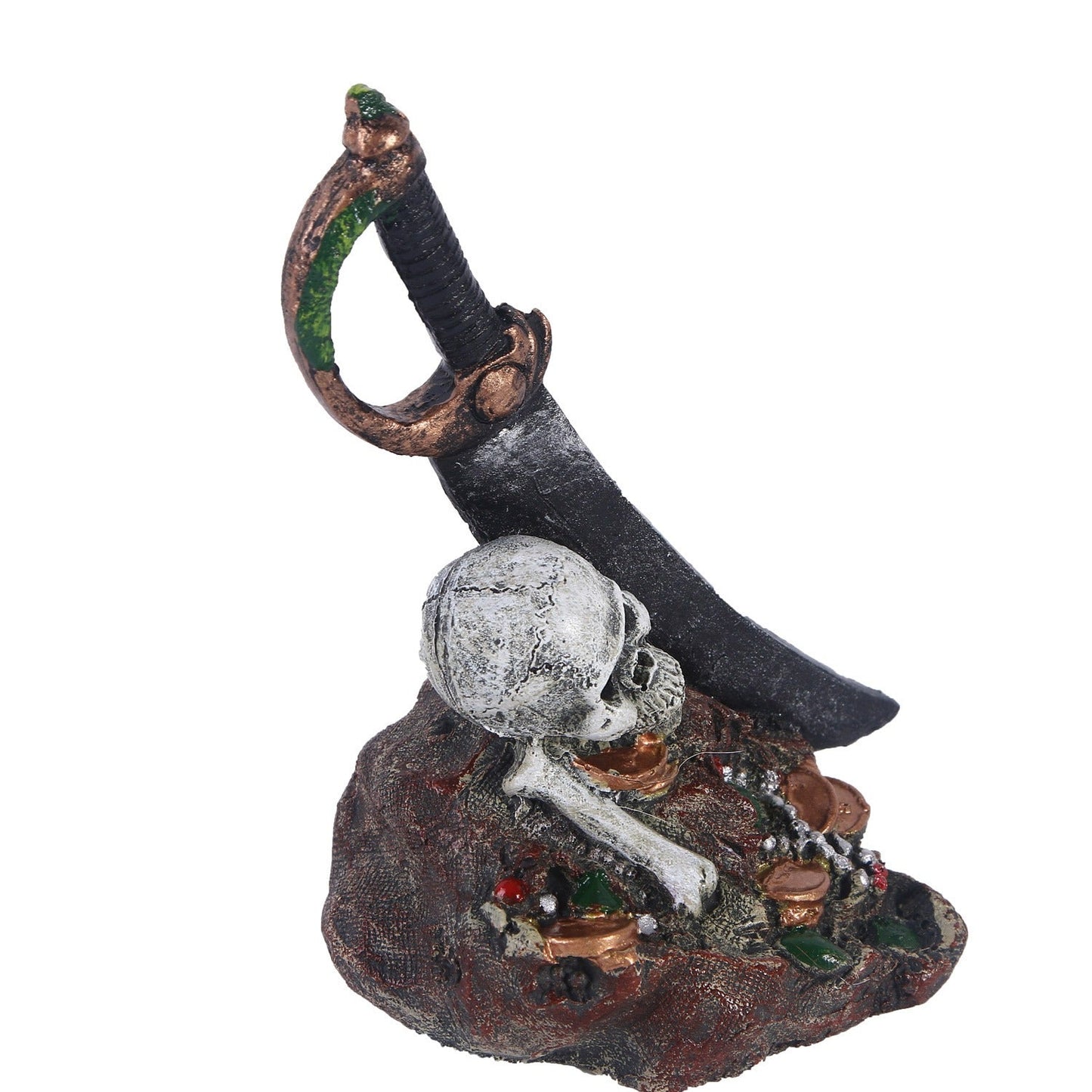 Adorno de Acuario Calavera Zombie para Peceras
