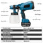 1000ML Electric Spray Gun High Power Cordless Paint Sprayer HVLP Auto Furniture Steel Coating Airbrush For Makita 21V Battery - Korvel