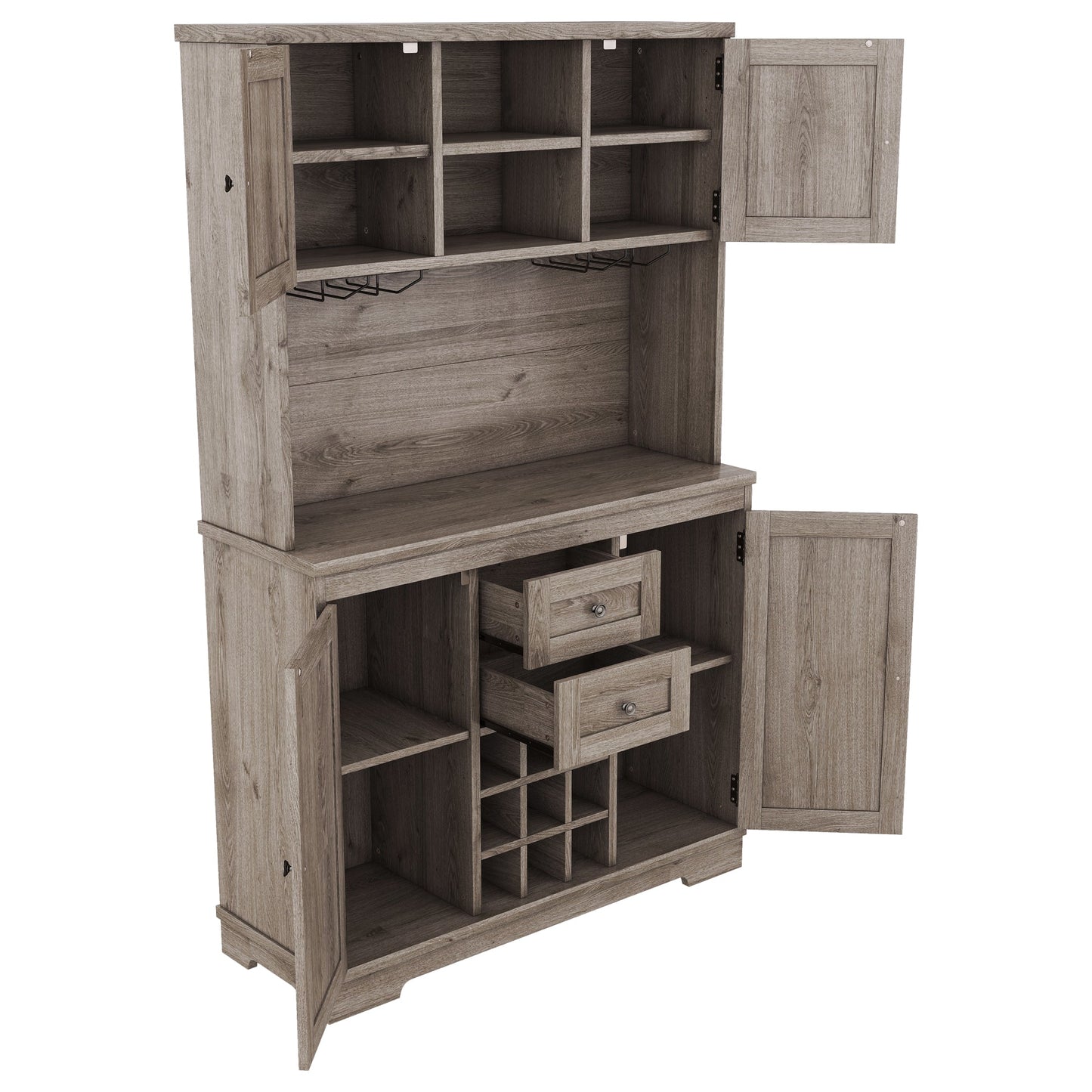 Coffee bar cabinets, kitchen cabinets with storage rooms, farmhouse wine cabinets with drawer racks and cabinets, dining cabinet - Korvel