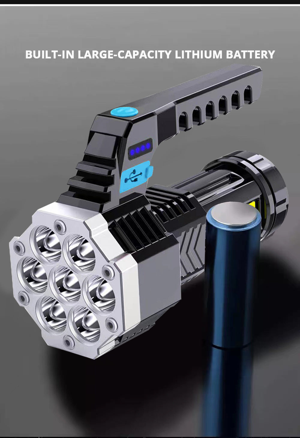 High Power USB Rechargeable Handheld LED Flashlight
