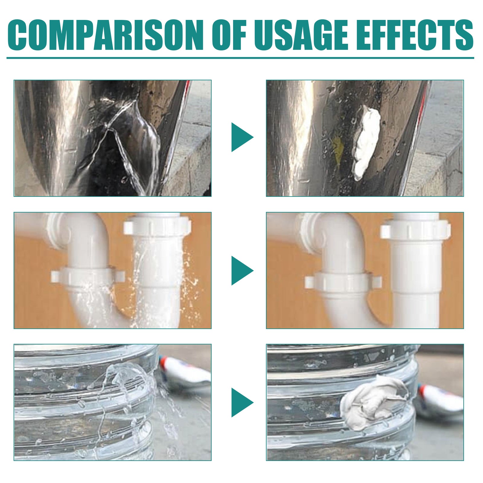 Underwater Bonding Waterproof Glue, Aquarium Glass Wooden Bucket Sewer Pipes Leakproof Waterproof Sealant - Korvel