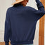 Solid Color Zipper Long Sleeve Pullover Sweatshirt for Women