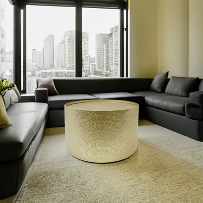 Elegant Gold Metal Coffee Table