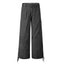 Pantalons cargo décontractés pour hommes à jambe droite avec design plissé