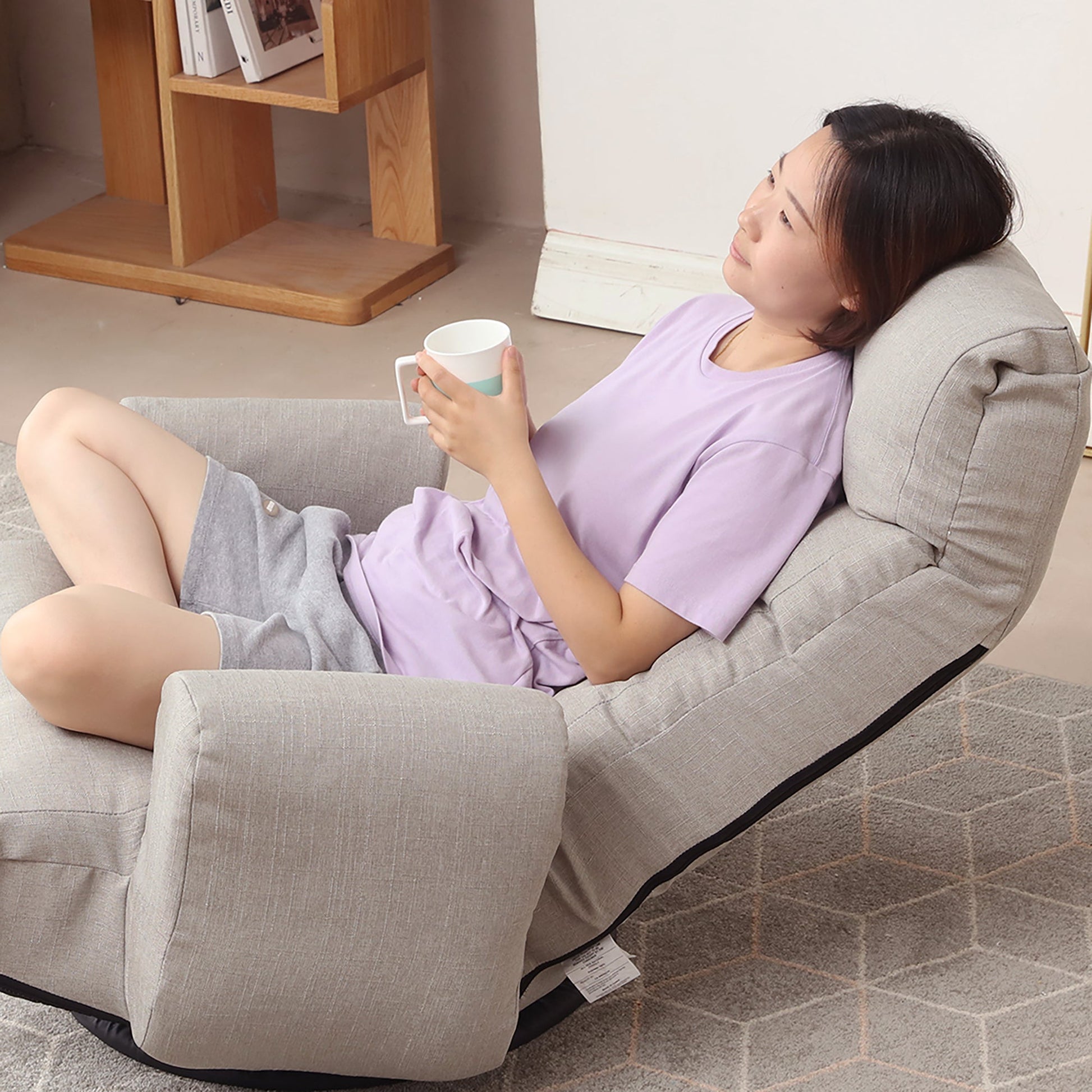 Adjustable head and waist game chair lounge chair in the living room 360 degree rotatable sofa chair - Korvel