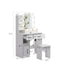 Elegant Lighted Vanity Desk Set with Adjustable Brightness