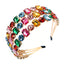 Elegant Three-Row Black and White Glass Drill Headband