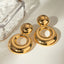 Elegant 18K Gold-Plated Cutout Earrings
