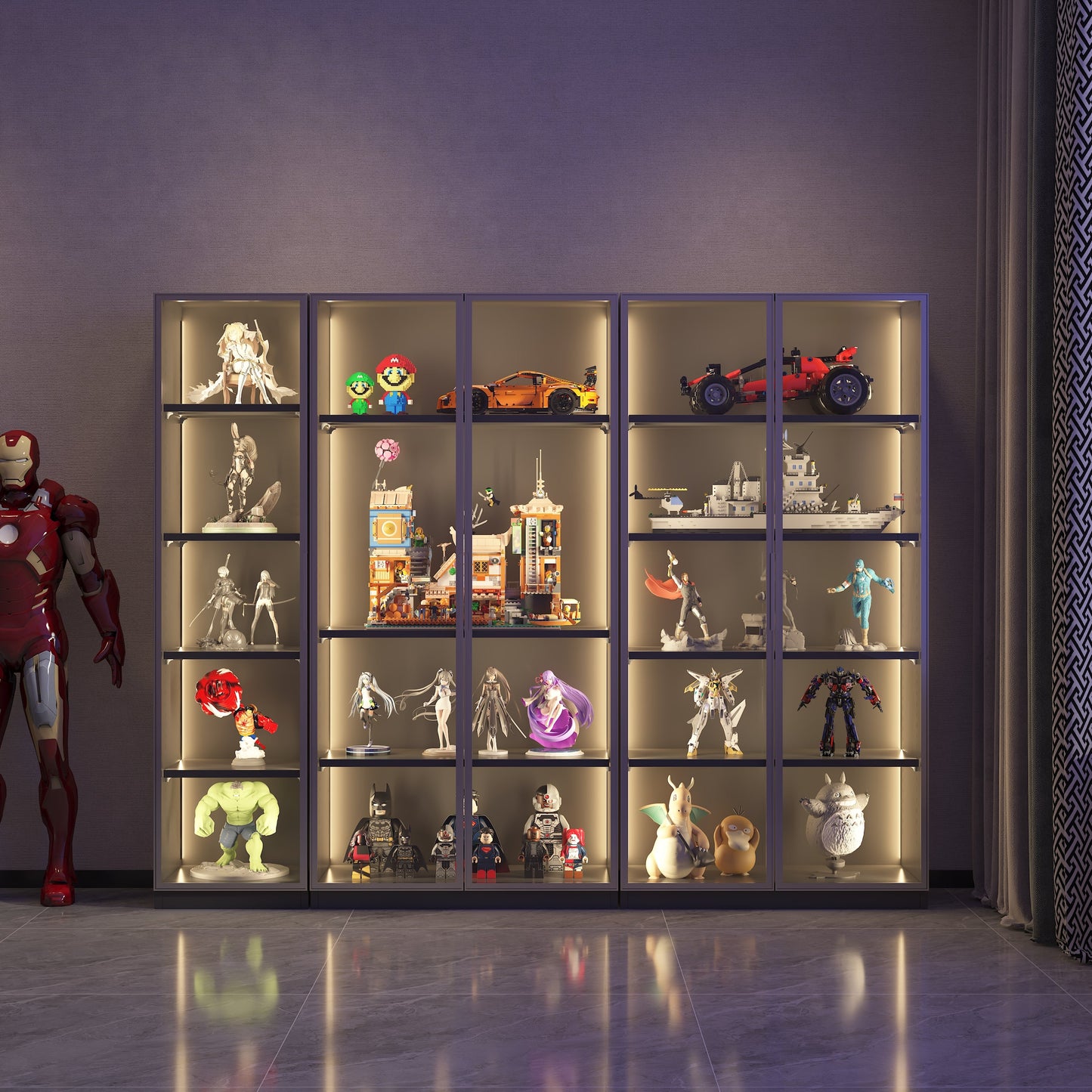 Single door display cabinet - Korvel