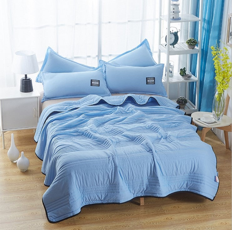 Summer Quilt Air Conditioning Quilt Solid Color Quilted Single and Double Quilt Vacuum Solid Color Summer Cool Quilt - Korvel