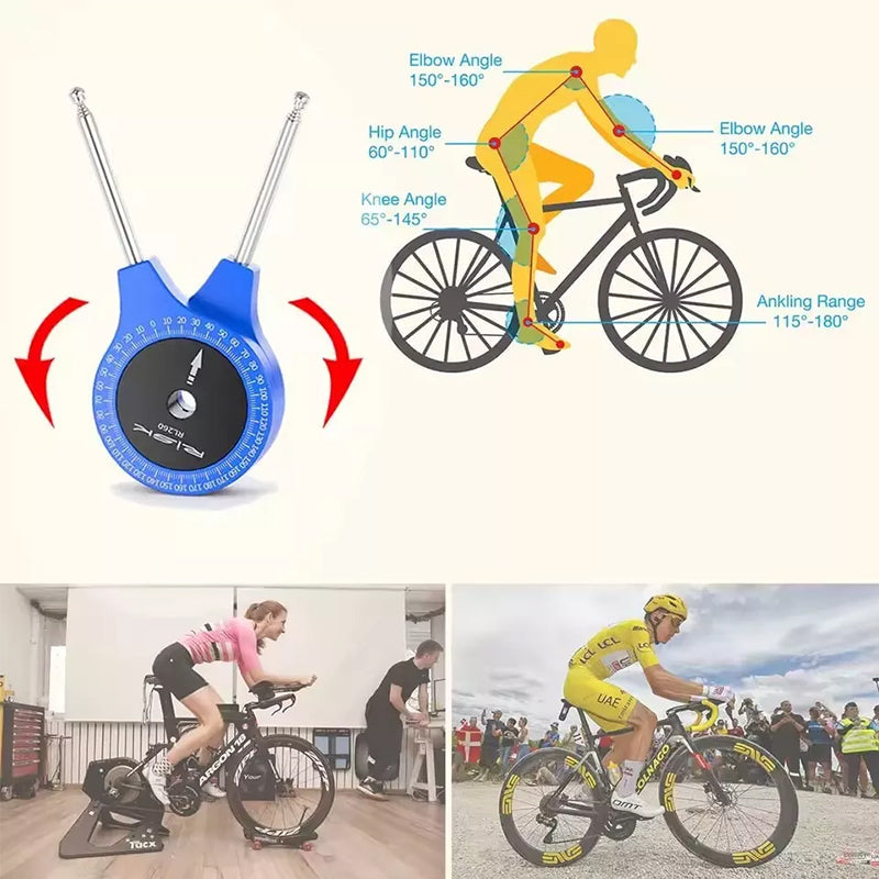 RISK Road Bicycle Airship - Fitting Knee Joint Angle Measuring Protractor for Bike Riding Posture - Korvel