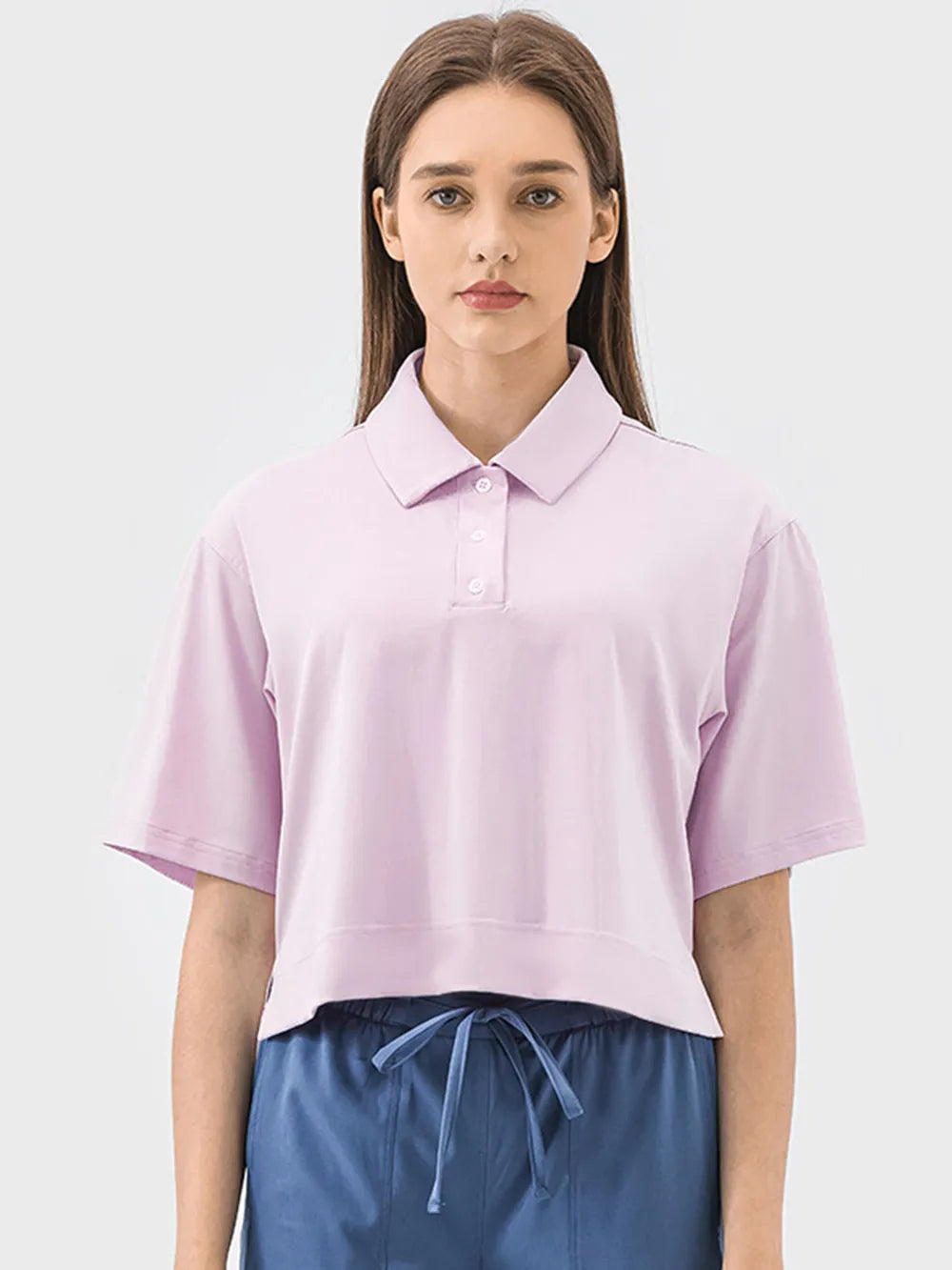 Half Button Short Sleeve Active T-Shirt - Korvel