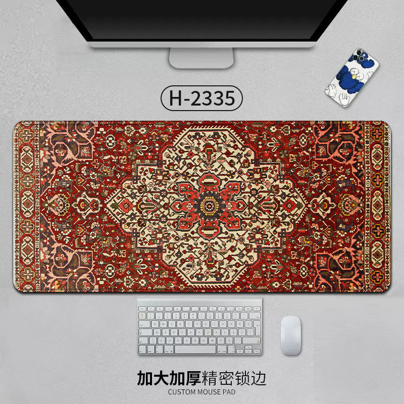 Large Persian Mouse Pad Office Carpet MousePad Natural Rubber Lockedge Anti Slip Desk Mat Laptop Office Game Accessories Pad - Korvel