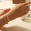 Colorful zirconium full diamond high-end fashion stainless steel casting bracelet bracelet bracelet accessories - Korvel