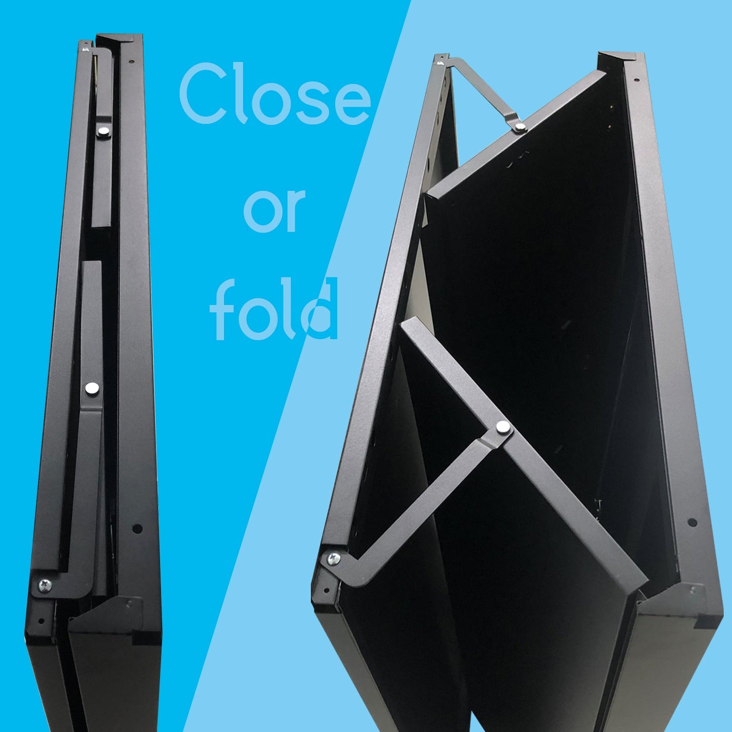 Metal storage cabinet with locked door and adjustable shelf foldable storage cabinet black - Korvel