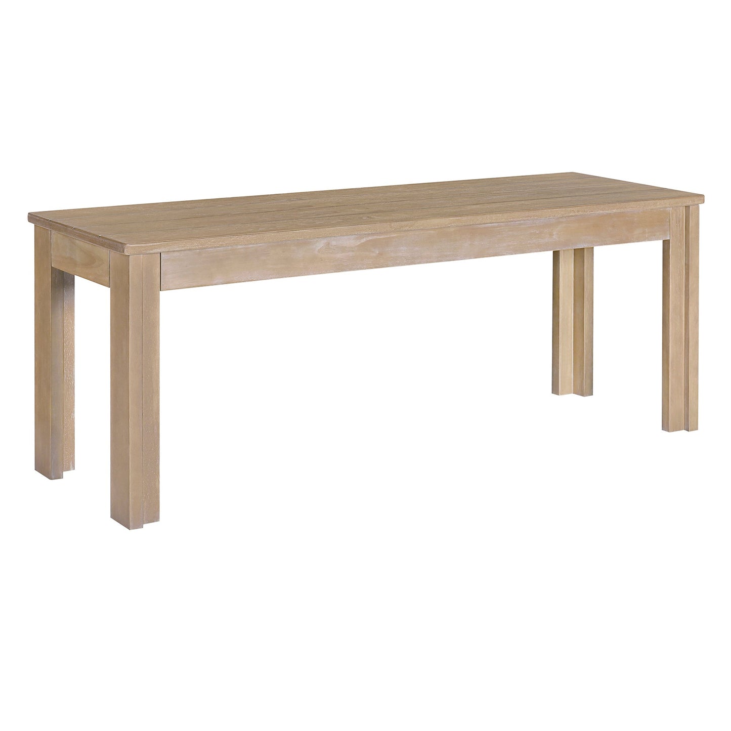 TREXM 3-piece retro dining table, rectangular stand table, and 2 4-person wooden stools (made of natural wood) - Korvel