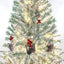Pre-lit Xmas Tree Artificial Christmas 4-Piece Set,Garland, Wreath and Set of 2 Entrance Trees X-mas - Korvel