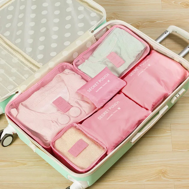 6-Piece Waterproof Travel Storage Bag Set