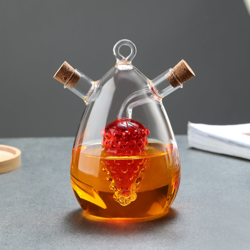 Kitchen Storage Sealed Bottles, Double-layer 2-in-1 Glass Bottles, Oil, Vinegar, Sauce, Seasoning Bottles, Kitchen Tools - Korvel