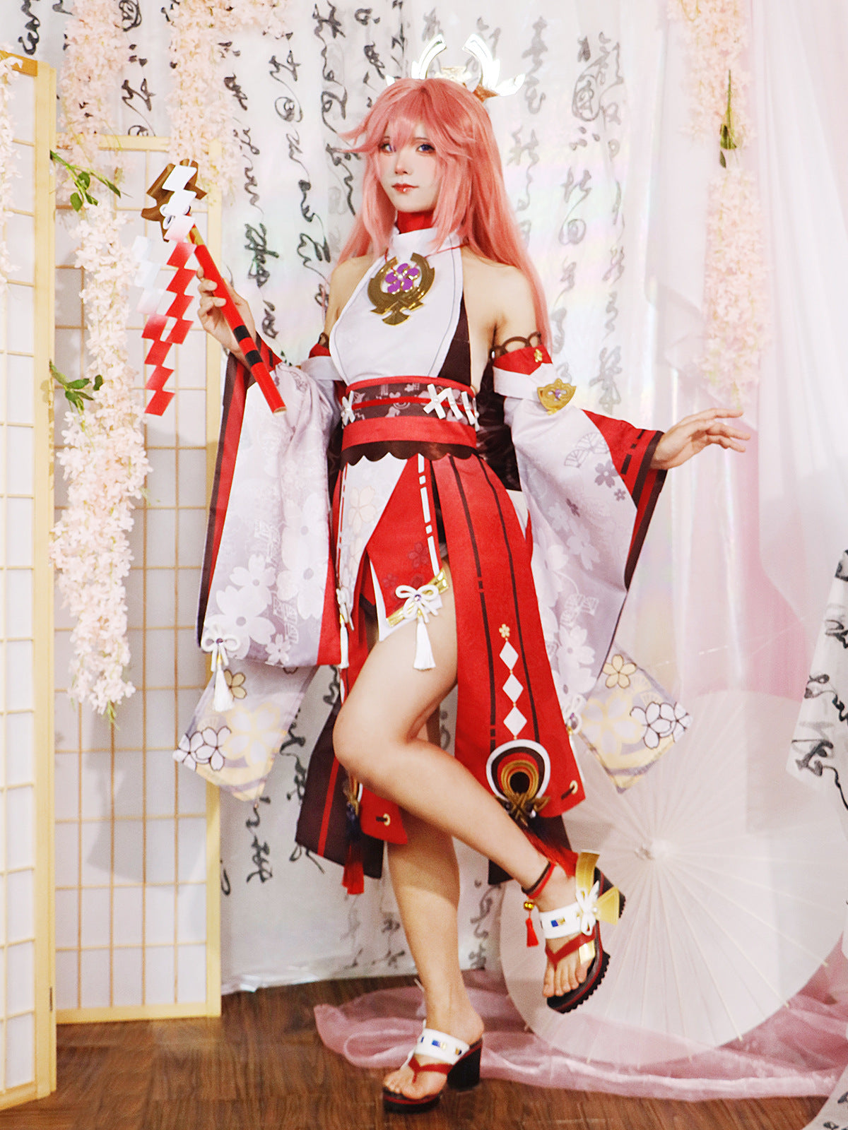 Genshin Impact Eight Gods Cosplay Costume Shoes