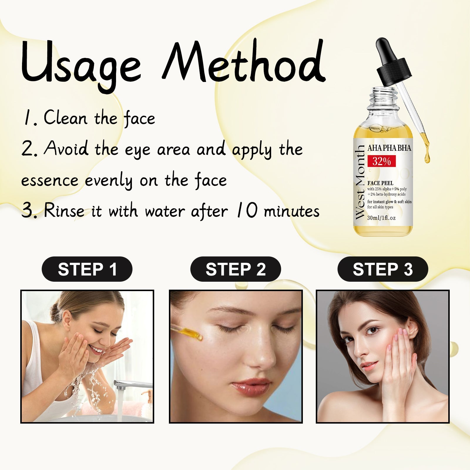 Fruit Acid Essence, Smoothing And Firming Delicate Pore Narrowing Aha Facial Serum - Korvel