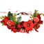 Big Red Rose Blossom Hair Band Bridal Flower Ring Hair Band - Korvel