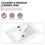 Basin de lavabo en céramique blanche premium de 24 pouces