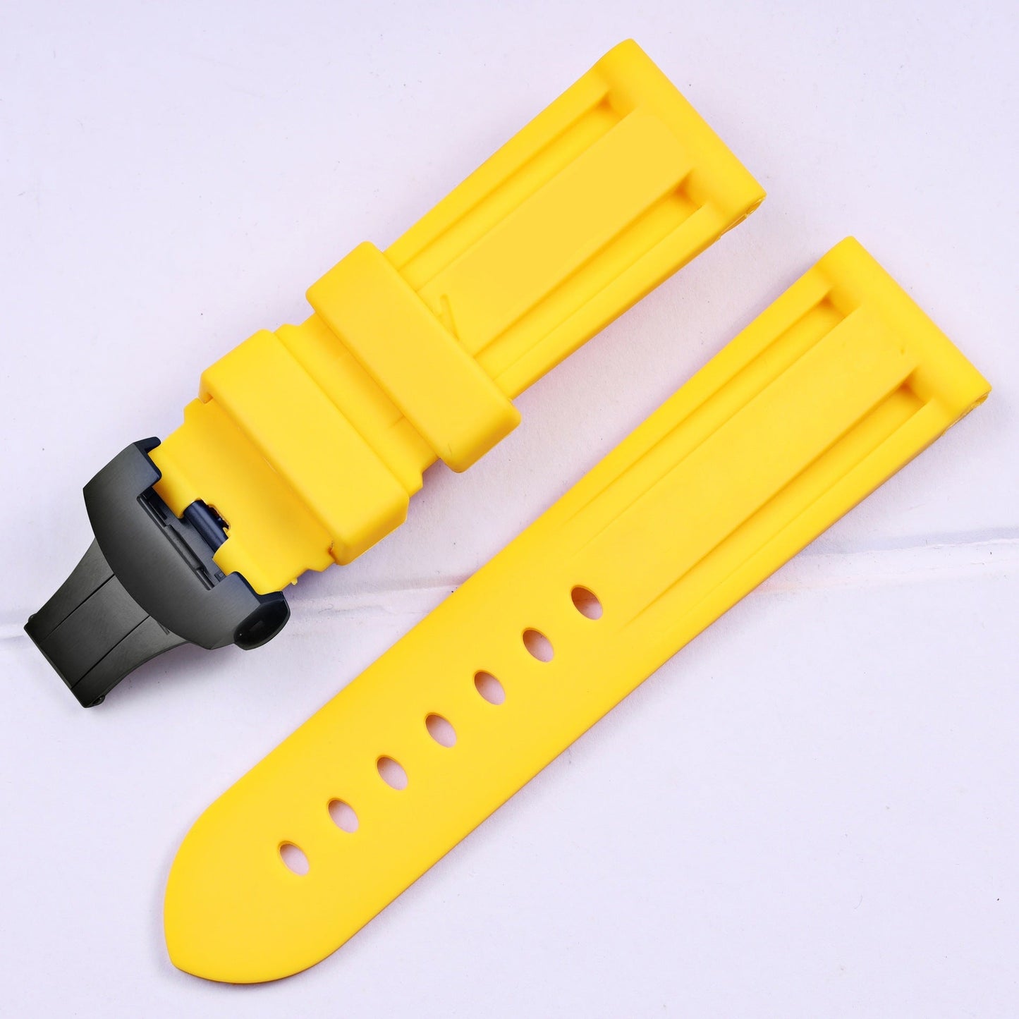 Premium Panerai Sea Rubber Watch Strap with Butterfly Buckle