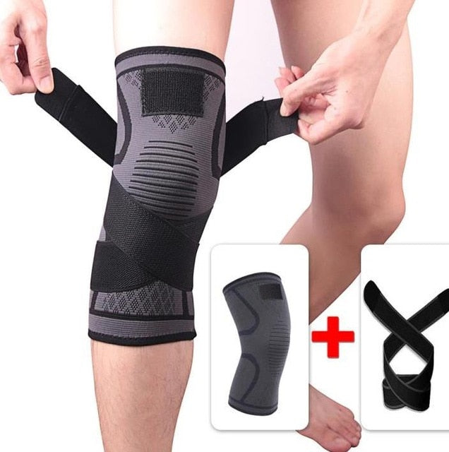 1PC New Band Removable Pressurized Knee Pads Braces Knee Support Crossfit Fitness Running Sports Knee Protector Knee Sleeve - Korvel