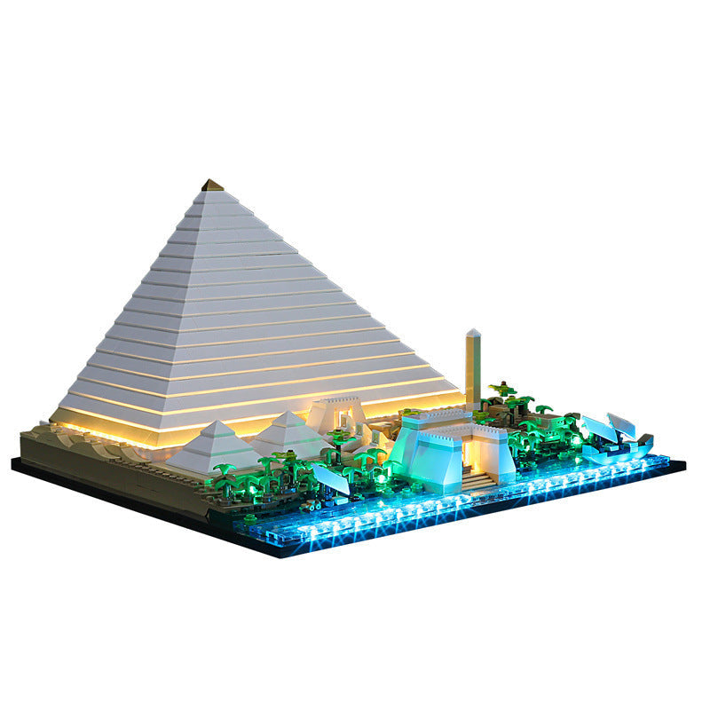 Compatible with LEGO 21058 Giza Pyramid building blocks, LED lighting fixtures, and building supporting lighting - Korvel