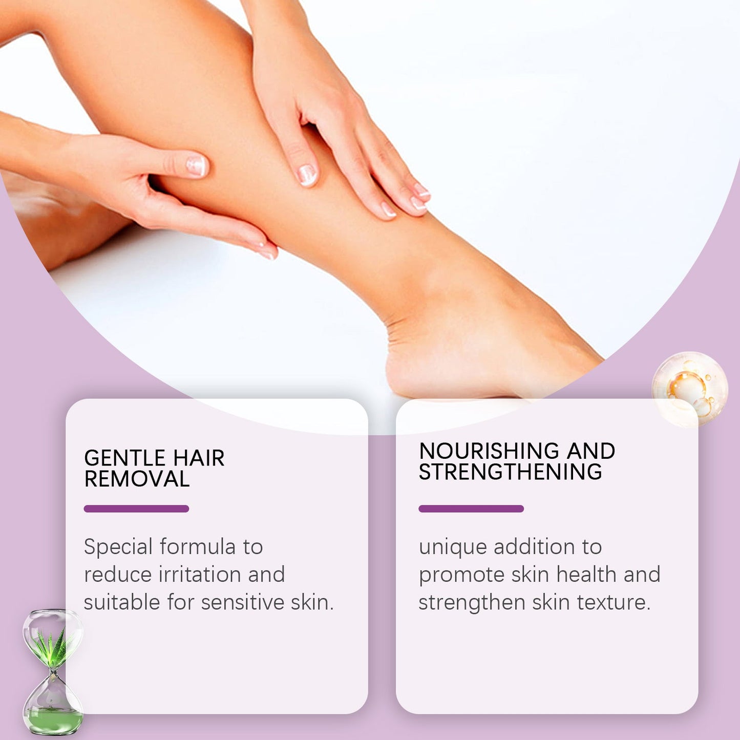 Mousse Suave para la Eliminación de Vello Corporal para una Piel Suave