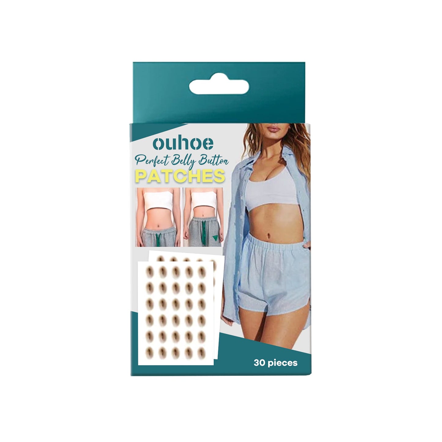 Shaped-up Belly Button Sticker, Height Beauty Body Emulates Waterproof Belly Button Sticker - Korvel