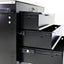 5 DRAWERS MULTIFUNCTIONAL TOOL CART WITH WHEELS-BLACK+BLUE - Korvel