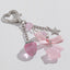 Elegant Bow Keychain with Pentagram and Glass Beads