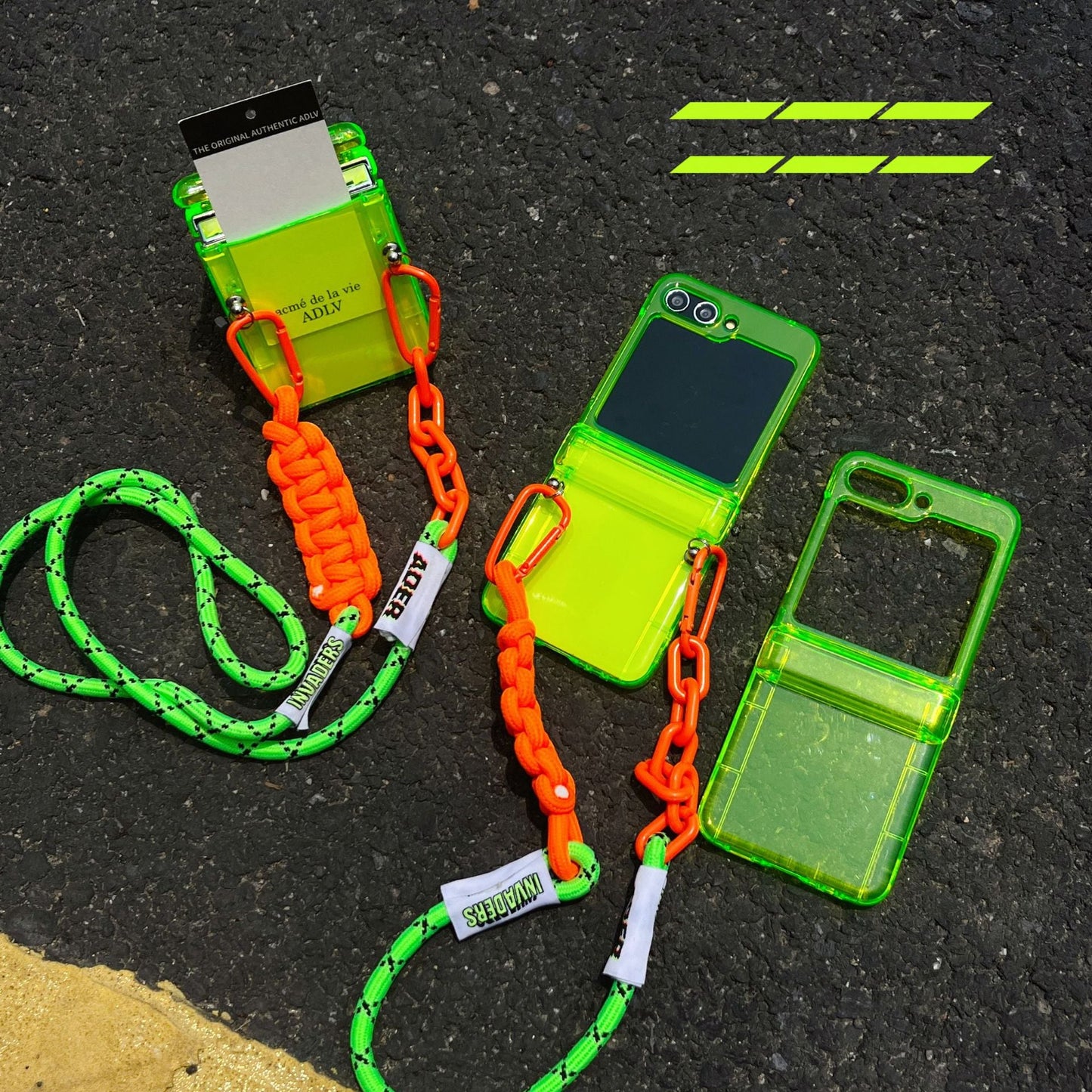 Coque verte fluorescente pour Samsung Galaxy Z Flip5