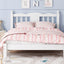 Twin Bed with Column-Decoration Headboard, with Bed Slats,White - Korvel