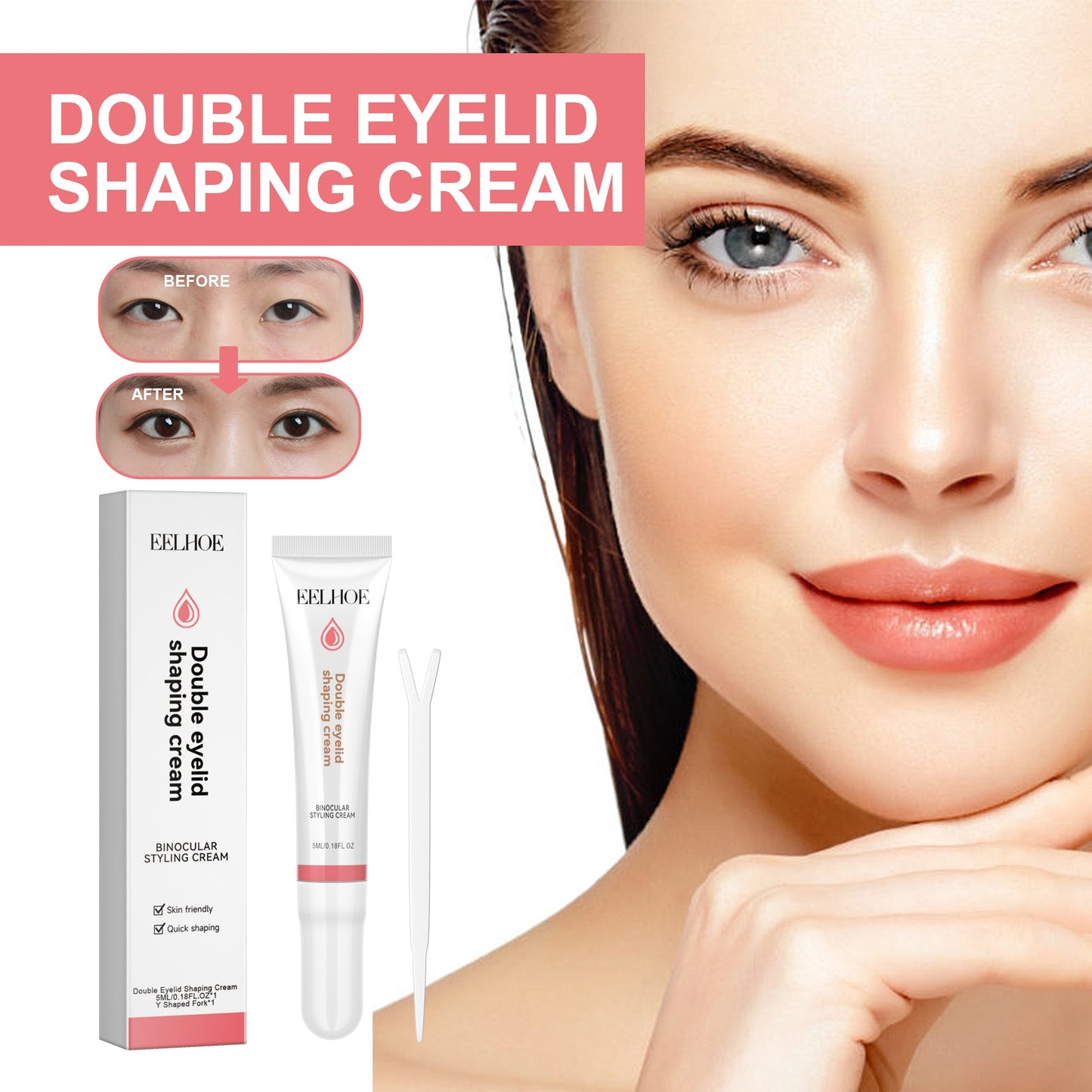 Double Eyelid Styling Cream Natural Invisible Invisible Permanent Double Magnification Eye Beauty Styling Cream - Korvel