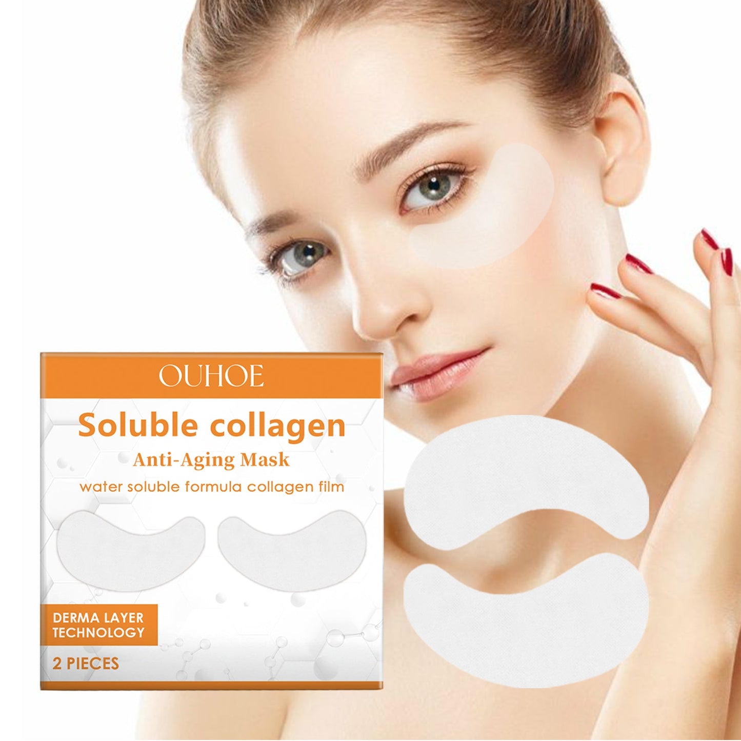 Ouhoe Collagen Soluble Eye Mask Tights Eye Area, Lightening Fine Lines And Hydrating Eye Mask - Korvel