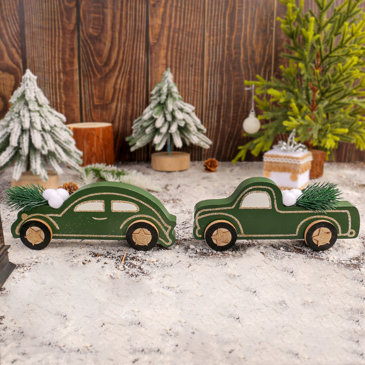Fashionable Dark Green Car Ornament for Christmas