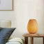 Retro Japanese Style Lamp Bamboo Woven Desk Lamp Handmade Rattan LED Desk Lamp Wooden House Decoration Light - Korvel