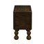 Solid wood end table, rectangular 23.6 inch narrow edge table with drawers, vintage bedside table, Espresso - Korvel