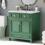 30 inch uncovered bathroom vanity with soft closed door, limited to solid wood frame bathroom storage cabinet green - Korvel