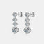 Boucles d'oreilles en argent sterling 925 de 4 carats en moissanite