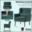 Modern Accent Chair Upholstered Foam Filled Living Room Chairs Comfy Reading Chair Mid Century Modern Chair  (Blackish Green) - Korvel