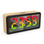 LED Wood-Grain Alarm Clock with RGB Color Display