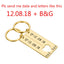 Personalized Heart Keychain Set  Engraved King Date and Name Love Keyring Gift for Couples Girlfriend Boyfriends Key Chain Rings - Korvel
