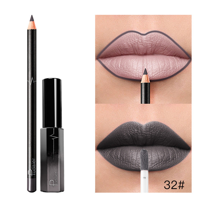 Pudaier 36 Color Matte Lip Gloss & Liner Set