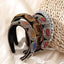 Fashionable colorful diamond sponge hair hoop women's wide brimmed Baroque hair accessories - Korvel
