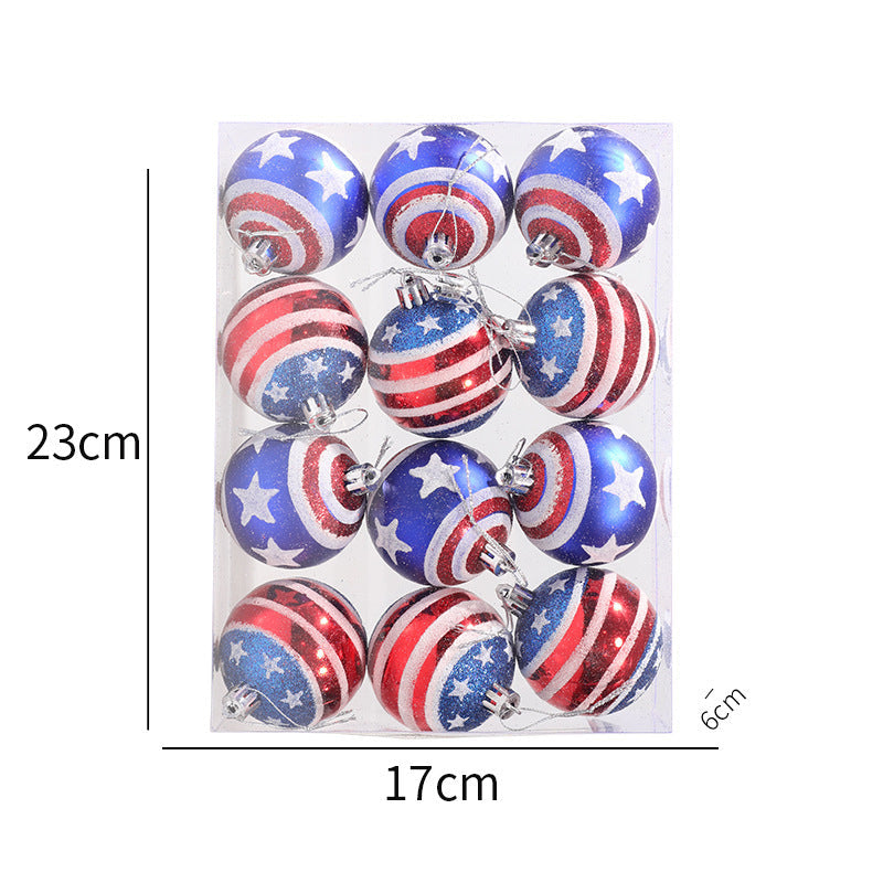 Hanging decorative props Captain America Christmas plastic ball hand-painted ball cover - Korvel