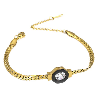 Zircon 18K Titanium Steel Bracelet Necklace